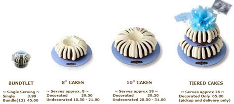 how big are bundtinis|nothing bundt cakes size comparison.